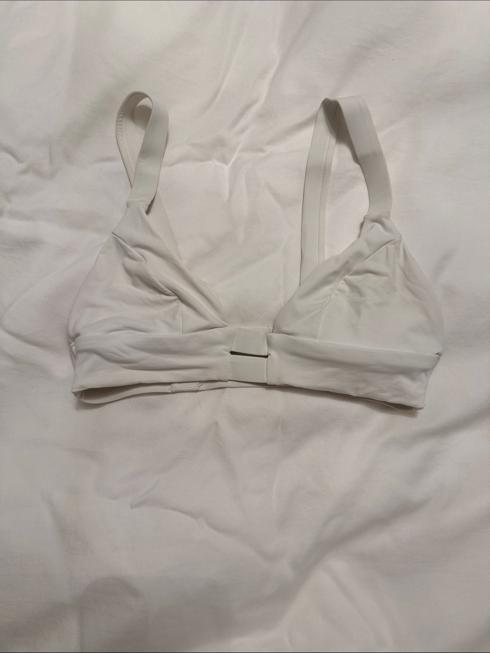 Vitamin A White Triangle Bikini Top